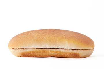 Hot dog bun isolated on white background