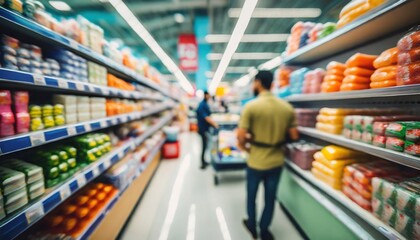 person in supermarket