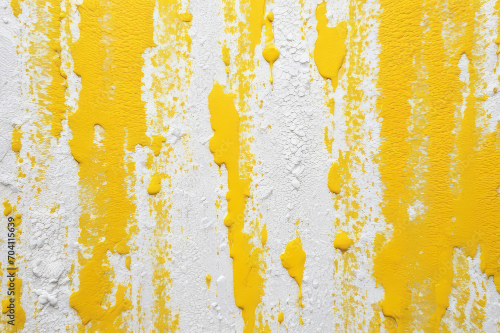 Wall mural white and yellow textured wall background painted.