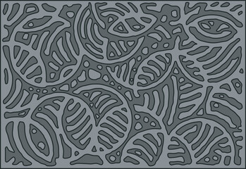 Stylish tile, monster in round shapes, tille pattern for 2d stencil. Fashionable ethnic authentic background with circle shapes. Decorative lattice, wall panel. Vector wallpaper