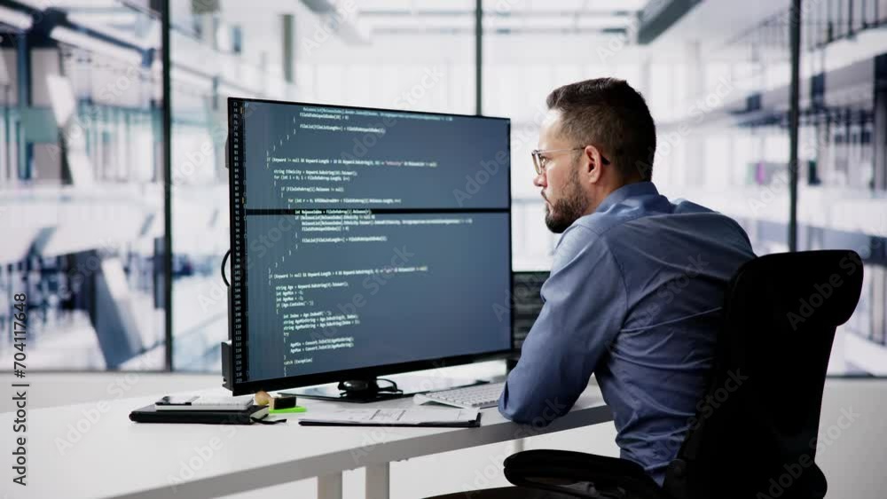 Poster Software Programmer Or Coder Man