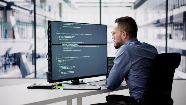 Software Programmer Or Coder Man