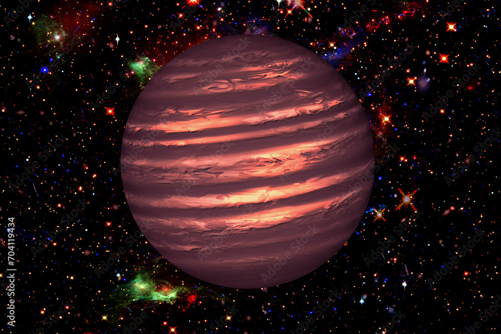 Wall mural fascinating exoplanet in the deep space. the elements of this image furnished by nasa.