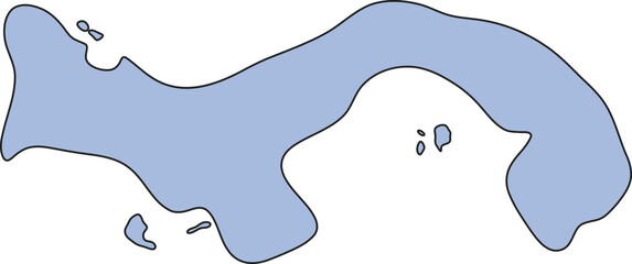 Map of Panama. Country map silhouette vector illustration