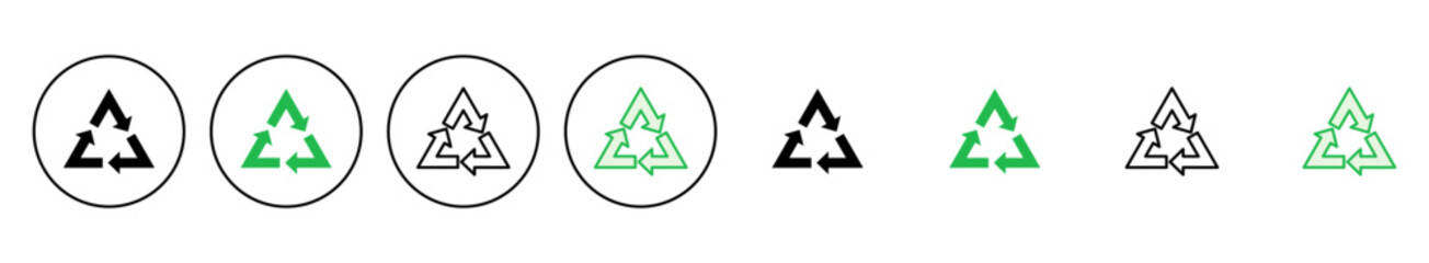 Recycle icon set. Recycling vector icon.