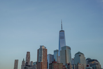 Obraz premium New York's skyline at Sunset time, high and awesome skyscrapers