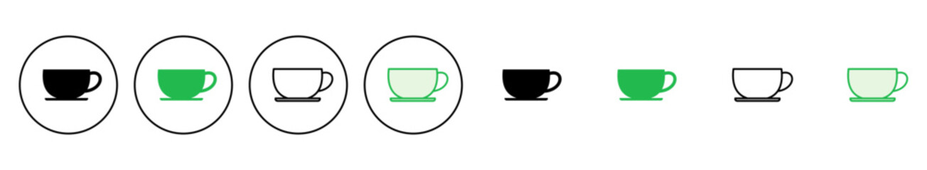 Coffee cup icon set. cup a coffee icon vector.