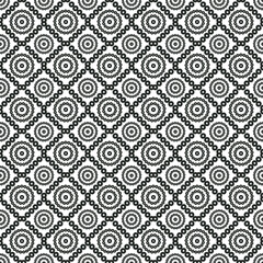 Seamless pattern with circle and rhombus. Indian Gujarati style pattern. 
