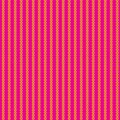 Gold vertical stripes on bright pink. Indian Gujarati style pattern. 