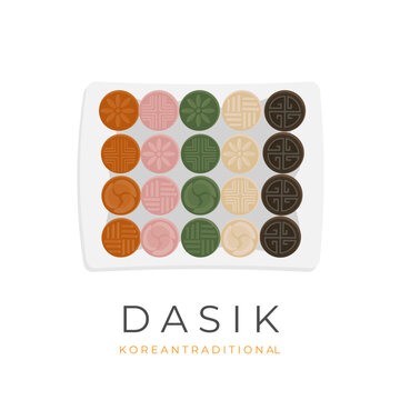 Logo Vector illustration of  Dasik Traditional Korean food