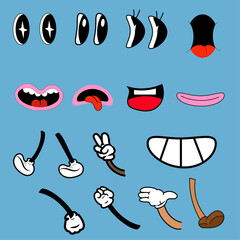 set of retro characters 