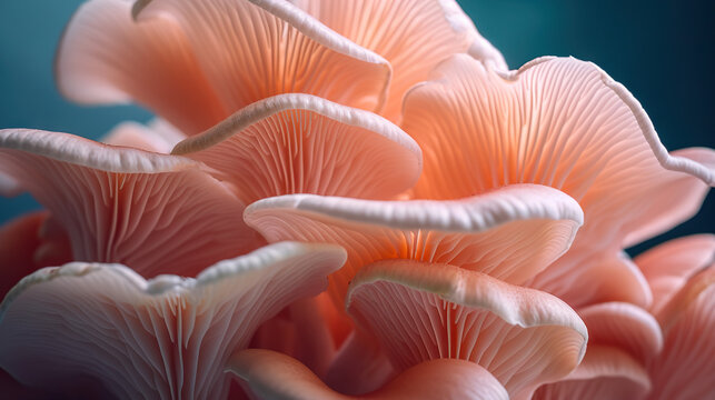 Pink oyster mushrooms