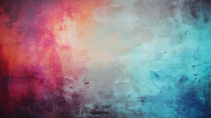 Abstract colorful wall over a cracked surface background