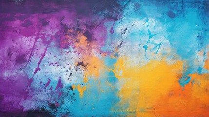 Fototapeta premium Abstract colorful wall over a cracked surface background