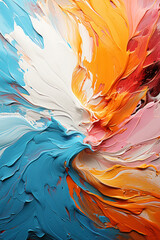 Colorful abstract paint waves - 704128884