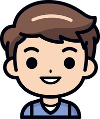 Expresse Escapades Illustrated Boy Captating Smirks Vector Boy Art