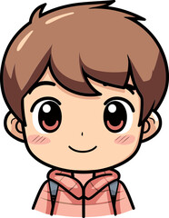 Obraz premium Adventurous Boy Vector Illustration Playful Youngster Vector Artwork