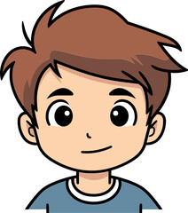 Vector Art of a Curious Child Boyish Charm in Vector Design