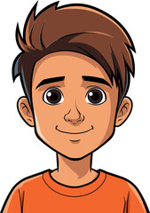 Vector Artwork of a Dynamic Kid Captating Poses Boy Vector Illustration