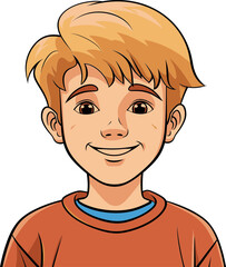 Vector Illustration of a Happy Boy Dynamic Poses Boy Vector Artwork