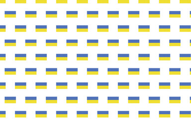 Illustration of Ukraina flag pattern on a white background. New year country flags seamless pattern decoration. Creative minimalist art style background