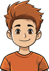 Dynamic Poses Boy Vector Artwork Vector Art of a Joyous Child