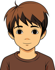 Vector Illustration of a Happy Boy Dynamic Poses Boy Vector Artwork