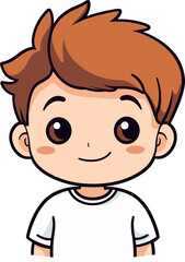 Vector Portrait of a Playful Child Vibrant Energy Boy Vector Drawing