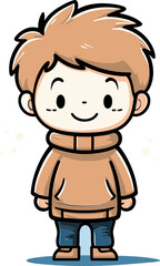 Vector Artwork of a Dynamic Kid Captating Poses Boy Vector Illustration