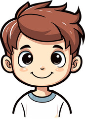 Vibrant Energy Boy Vector Drawing Vector Illustration of a Dynamic Boy