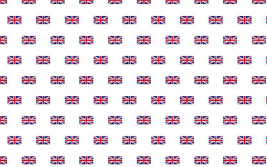 Illustration of england flag pattern on a white background. New year country flags seamless pattern decoration. Creative minimalist art style background