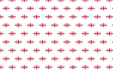 Illustration of Georgia flag pattern on a white background. New year country flags seamless pattern decoration. Creative minimalist art style background