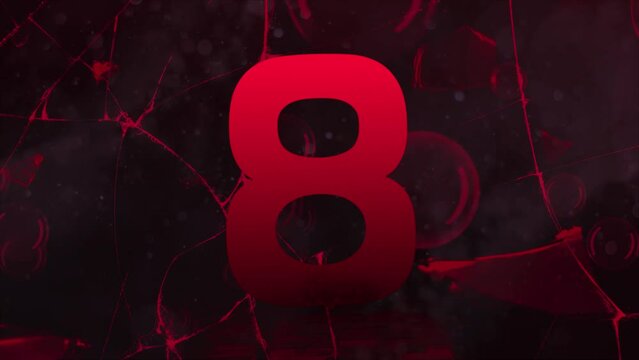 Particle Revealing Countdown Animation_Red Theme