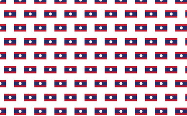 Illustration of Laos flag pattern on a white background. New year country flags seamless pattern decoration. Creative minimalist art style background