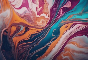 Fototapeta premium Fluid Art Abstract colorful background wallpaper Mixing acrylic paints Modern art Marble texture