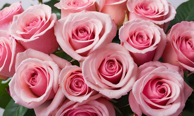 pink roses bouquet HD 8K wallpaper Stock Photographic Image