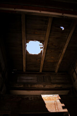 Interior de tren viejo