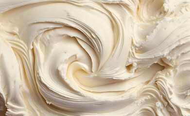 cream texture, yogurt texture, top view