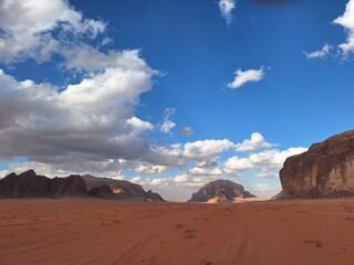 Desert landscape, Wadi Rum, Hashemite Kingdom of Jordan