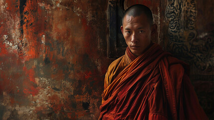 チベット僧のイメージ - image of Lama - No1-3 Generative AI - obrazy, fototapety, plakaty