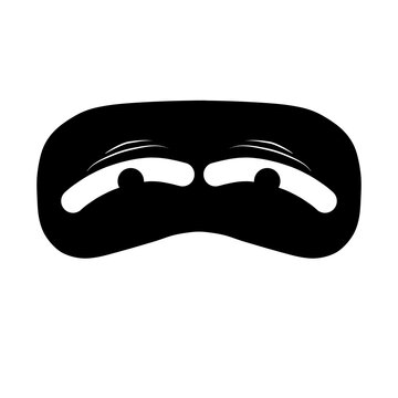 black and white mask