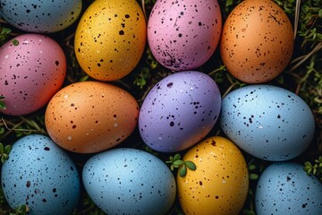 Fototapeta na wymiar Colored Easter Eggs