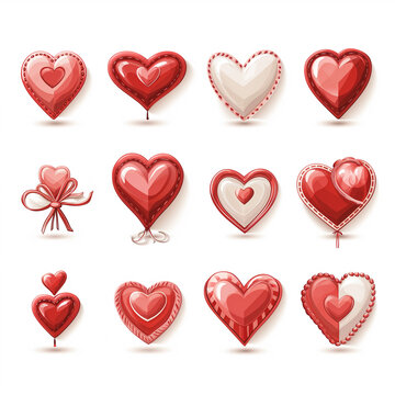 Valentine illustration icons set, concept valentine day.