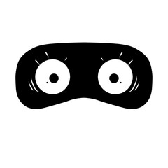 black and white mask