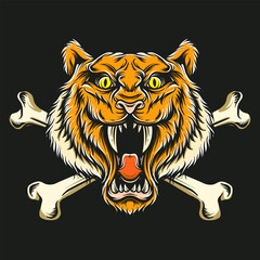 Fototapeta premium tiger head mascot