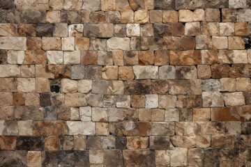 Wall texture material of carved square stones, worked surface