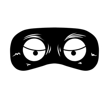 black eye glasses isolated on white