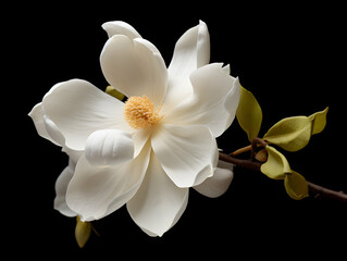 Fototapeta premium Magnolia flower in studio background, single magnolia flower, Beautiful flower images
