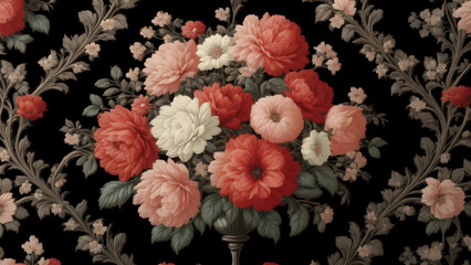 vintage floral bouquet flower background