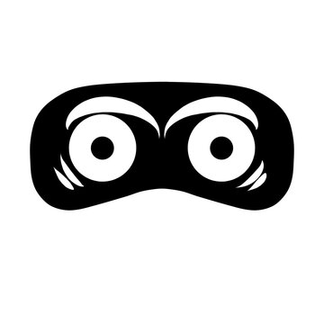 black and white eyes